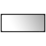 vidaXL Bathroom Mirror Black 35.4"x0.6"x14.6" Engineered Wood - WhatYouNeedSales