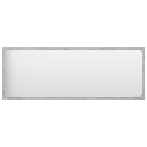 vidaXL Bathroom Mirror Concrete Gray 39.4"x0.6"x14.6" Engineered Wood - WhatYouNeedSales