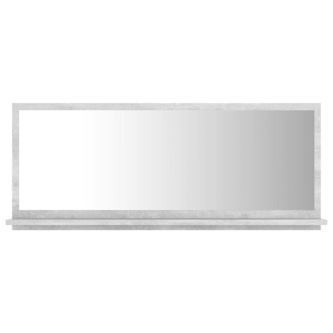 vidaXL Bathroom Mirror Concrete Gray 35.4"x4.1"x14.6" Engineered Wood - WhatYouNeedSales