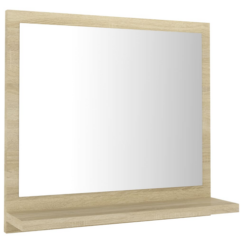 vidaXL Bathroom Mirror Sonoma Oak 15.7"x4.1"x14.6" Engineered Wood - WhatYouNeedSales