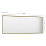 vidaXL Bathroom Mirror Sonoma Oak 39.4"x0.6"x14.6" Engineered Wood - WhatYouNeedSales