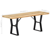 vidaXL Bench 43.3" Solid Mango Wood - WhatYouNeedSales