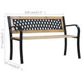 vidaXL Patio Bench 47.2" Wood - WhatYouNeedSales