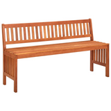 vidaXL Patio Bench 53.9" Solid Eucalyptus Wood - WhatYouNeedSales