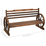 vidaXL Patio Bench 55.9" Solid Wood Fir - WhatYouNeedSales