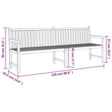 vidaXL Patio Bench 89.8" Solid Teak Wood - WhatYouNeedSales