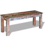 vidaXL Bench Solid Reclaimed Wood 43.3"x13.8"x17.7" - WhatYouNeedSales