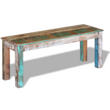 vidaXL Bench Solid Reclaimed Wood 43.3"x13.8"x17.7" - WhatYouNeedSales