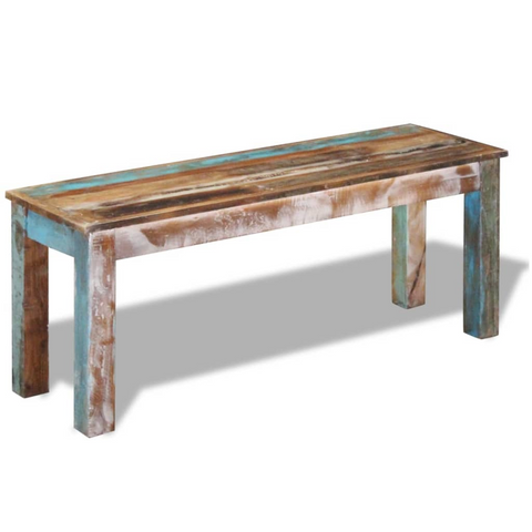 vidaXL Bench Solid Reclaimed Wood 43.3"x13.8"x17.7" - WhatYouNeedSales