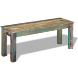 vidaXL Bench Solid Reclaimed Wood 43.3"x13.8"x17.7" - WhatYouNeedSales