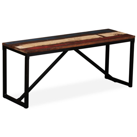 vidaXL Bench Solid Reclaimed Wood 43.3"x13.8"x17.7" - WhatYouNeedSales