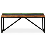 vidaXL Bench Solid Reclaimed Wood 43.3"x13.8"x17.7" - WhatYouNeedSales