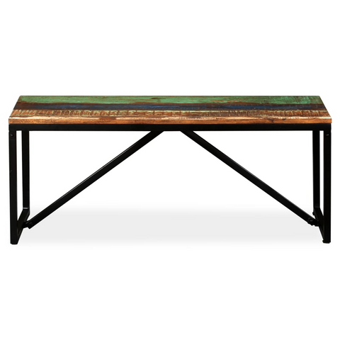 vidaXL Bench Solid Reclaimed Wood 43.3"x13.8"x17.7" - WhatYouNeedSales