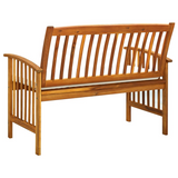 vidaXL Patio Bench with Cushion 46.9" Solid Acacia Wood - WhatYouNeedSales