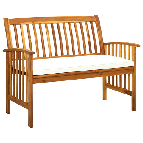 vidaXL Patio Bench with Cushion 46.9" Solid Acacia Wood - WhatYouNeedSales