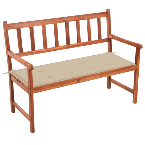 vidaXL Patio Bench with Cushion 47.2" Solid Acacia Wood - WhatYouNeedSales