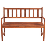 vidaXL Patio Bench with Cushion 47.2" Solid Acacia Wood - WhatYouNeedSales