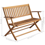 vidaXL Patio Bench with Cushion 47.2'' Solid Acacia Wood - WhatYouNeedSales