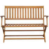 vidaXL Patio Bench with Cushion 47.2'' Solid Acacia Wood - WhatYouNeedSales