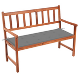 vidaXL Patio Bench with Cushion 47.2" Solid Acacia Wood - WhatYouNeedSales