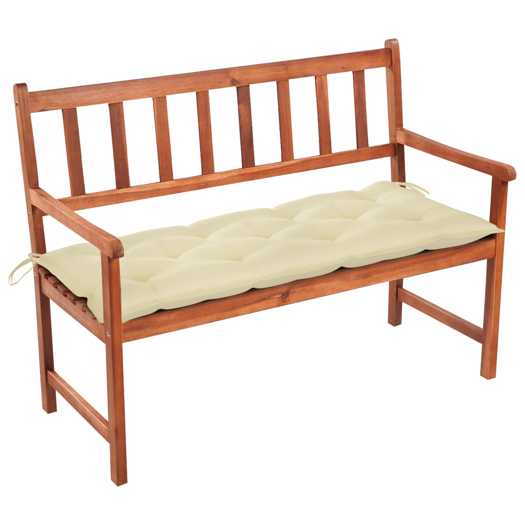 vidaXL Patio Bench with Cushion 47.2" Solid Acacia Wood - WhatYouNeedSales