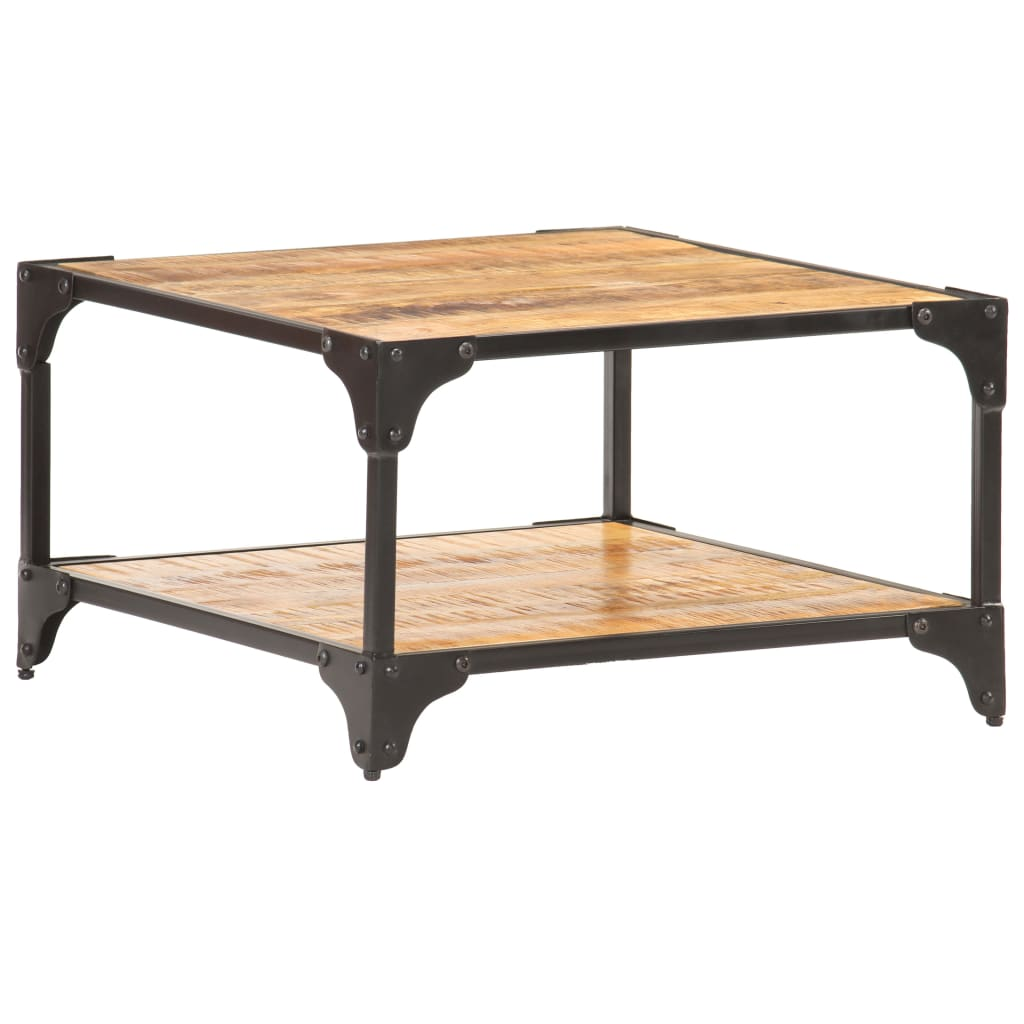 vidaXL Coffee Table 23.6"x23.6"x13.8" Solid Mango Wood - WhatYouNeedSales