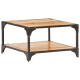 vidaXL Coffee Table 23.6"x23.6"x13.8" Solid Mango Wood - WhatYouNeedSales