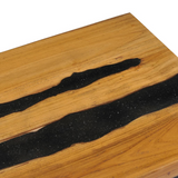 vidaXL Coffee Table 39.3"x19.6"x15.7" Solid Teak Wood and Lava Stone - WhatYouNeedSales