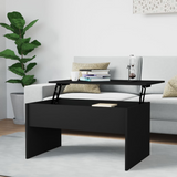 vidaXL Coffee Table Black 31.5"x19.9"x16.3" Engineered Wood - WhatYouNeedSales