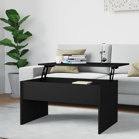 vidaXL Coffee Table Black 31.5"x19.9"x16.3" Engineered Wood - WhatYouNeedSales