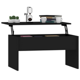 vidaXL Coffee Table Black 31.5"x19.9"x16.3" Engineered Wood - WhatYouNeedSales