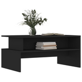 vidaXL Coffee Table Black 35.4"x21.7"x16.7" Engineered Wood - WhatYouNeedSales