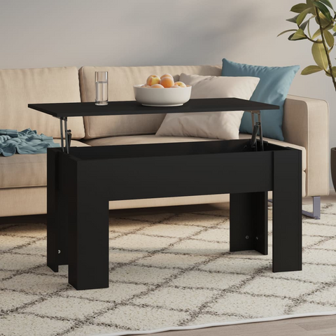 vidaXL Coffee Table Black 39.8"x19.3"x20.5" Engineered Wood - WhatYouNeedSales