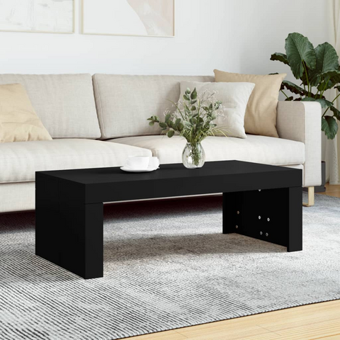 vidaXL Coffee Table Black 40.2"x19.7"x14.2" Engineered Wood - WhatYouNeedSales