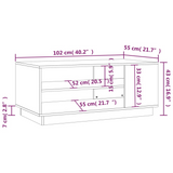 vidaXL Coffee Table Brown Oak 40.2"x21.7"x16.9" Engineered Wood - WhatYouNeedSales