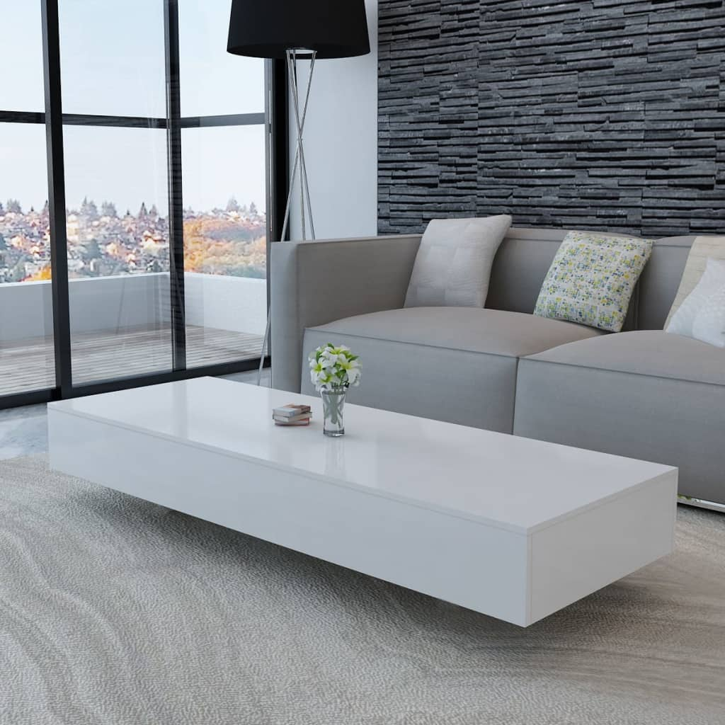 vidaXL Coffee Table High Gloss White - WhatYouNeedSales