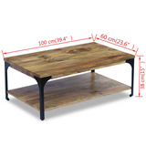 vidaXL Coffee Table Mango Wood 39.4"x23.6"x15" - WhatYouNeedSales