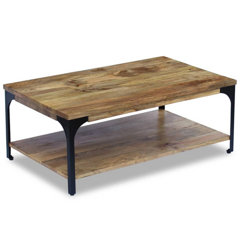 vidaXL Coffee Table Mango Wood 39.4"x23.6"x15" - WhatYouNeedSales