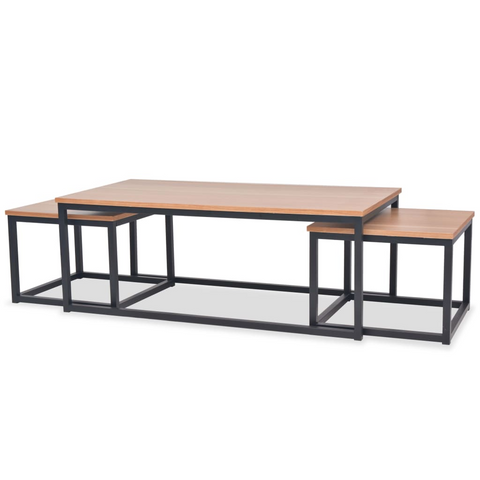 vidaXL Coffee Table Set 3 Pieces Ash - WhatYouNeedSales