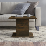 vidaXL Coffee Table Smoked Oak 21.9"x21.9"x15.7" Engineered Wood - WhatYouNeedSales