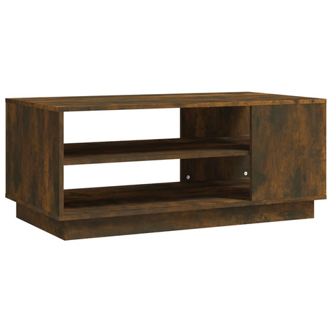 vidaXL Coffee Table Smoked Oak 40.2"x21.7"x16.9" Engineered Wood - WhatYouNeedSales