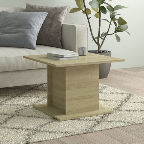 vidaXL Coffee Table Sonoma Oak 21.9"x21.9"x15.7" Engineered Wood - WhatYouNeedSales