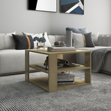 vidaXL Coffee Table Sonoma Oak 23.6"x23.6"x15.7" Engineered Wood - WhatYouNeedSales