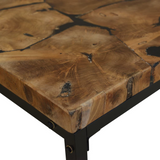 vidaXL Coffee Table Teak Resin 43.3"x23.6"x15.7" - WhatYouNeedSales