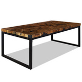 vidaXL Coffee Table Teak Resin 43.3"x23.6"x15.7" - WhatYouNeedSales