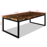 vidaXL Coffee Table Teak Resin 43.3"x23.6"x15.7" - WhatYouNeedSales