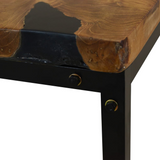 vidaXL Coffee Table Teak Resin 43.3"x23.6"x15.7" - WhatYouNeedSales