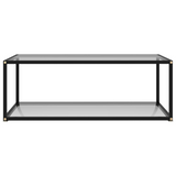 vidaXL Coffee Table Transparent 39.4"x19.7"x13.8" Tempered Glass - WhatYouNeedSales