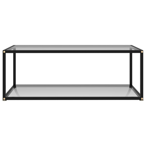 vidaXL Coffee Table Transparent 39.4"x19.7"x13.8" Tempered Glass - WhatYouNeedSales