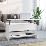 vidaXL Coffee Table White 31.5"x19.7"x15.7" Engineered Wood - WhatYouNeedSales